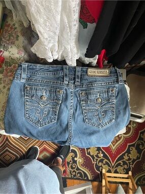 Rock Revival Light Blue Embroidered Back Pocket Jeans